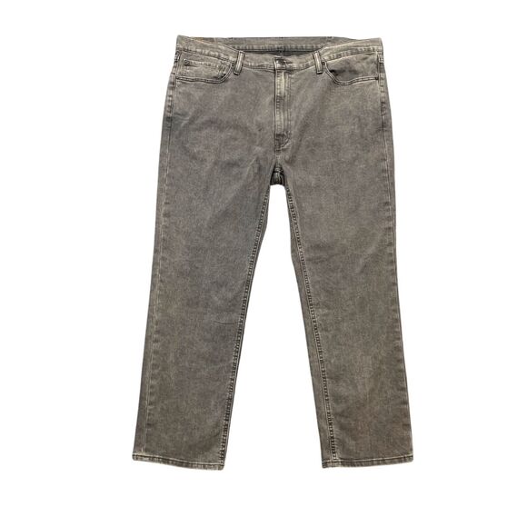Levis Jeans Mens 40 Grey 541 Athletic Slim Straight Stretch Cotton Blend Zip Fly - Picture 1 of 12